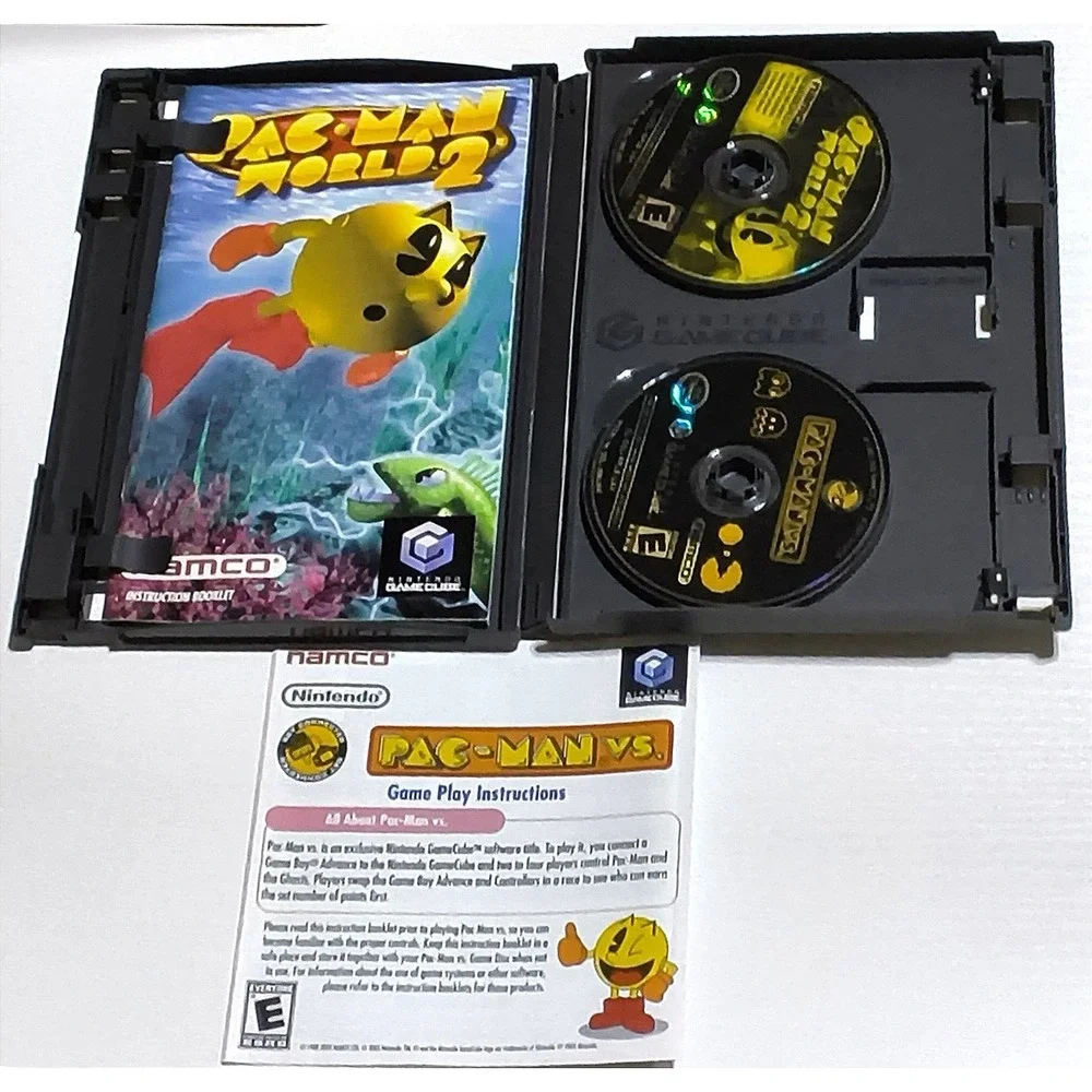 Namco Pac-Man World 2 & Pac-Man Vs. GameCube Game Player's Choice Tested Working